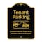 Signmission Designer Series-Tenant Parking Violators Towed Away With Graphic, 24" x 18", BG-1824-9880 A-DES-BG-1824-9880 - alternate 1
